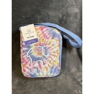 Ivory Ella x Fit + Fresh Insulated Lunch Bag Womens Tie Dye Elephant Spacious Ea